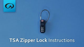 TSA Zipper Lock Instructions [upl. by Hoffman113]