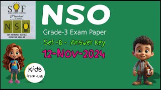 Class03NSO20242025 Exam Paper Answer key [upl. by Bronez]