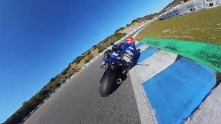 Yamaha R1 Onboard Adventure Two Laps At Jerez With Dynamic Camera Angles  Robin Mulhauser [upl. by Hesky]