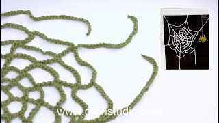 How to crochet the spider web in DROPS Extra 01426 [upl. by Yadseut893]