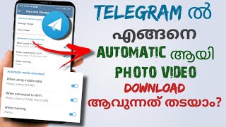 How To Disable Automatic Media Download In Telegram Photo Video Downloading automatically Malayalam [upl. by Tjaden]