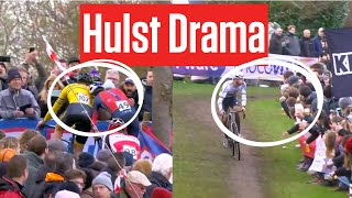 Mathieu Van Der Poel Spitting Tom Pidcock Headbutting In World Cup [upl. by Adnerb514]