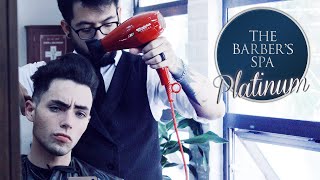 PEINADO Y TRATAMIENTO CAPILAR PARA HOMBRES en The Barber´s Spa  Diego Dom [upl. by Nrehtak513]