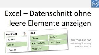 Excel  395  Leere Elemente in Datenschnitten ausblenden  Pivot [upl. by Ainoz]