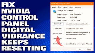 How To Fix Nvidia Control Panel Digital Vibrance Keeps Resetting [upl. by Downall]