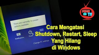 Cara mudah menampilkan Shutdown Restart Sleep yang hilang di Windows  Pudin TV [upl. by Lacym]