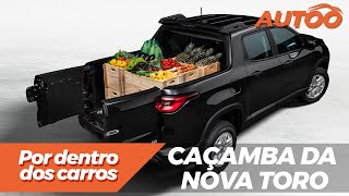 Tudo sobre a caçamba da FIAT TORO dimensões volume capacidade de carga [upl. by Miriam]