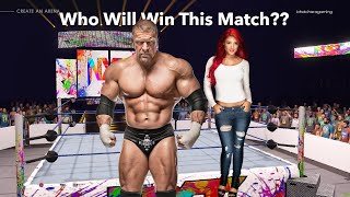 Ringside Drama Triple H Girlfriend Takes on the Heavyweight Champion [upl. by Odnalref640]