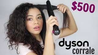 TESTING THE NEW DYSON CORRALE CORDLESS STRAIGHTENER ON CURLY HAIR  NOT SPONSORED [upl. by Junina]