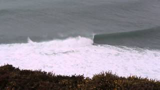 Secret surf spot West Cornwall UK heavy swell [upl. by Shabbir]