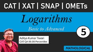 Logarithms 5  Logarithms  CAT 2024 QUANT  Algebra  Quantitative Aptitude [upl. by Clarkson]