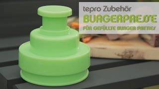 tepro Grillzubehör Burgerpresse für gefüllte BurgerPattys [upl. by Rennane]