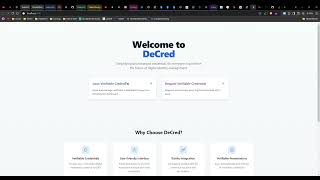 DeCred Demo DIF hackathon 2024 [upl. by Clark]