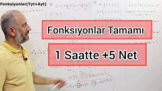 1 Saatte Fonksiyonlar Tamamı  5 Net öğrenmegarantili [upl. by Atrim235]