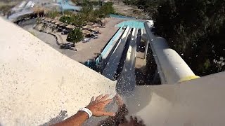 Kamikaze Water Slide at WaterPark Faliraki [upl. by Moncear]