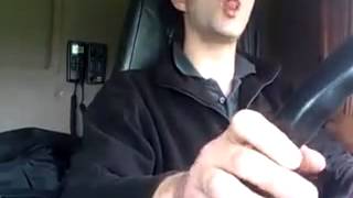 Crazy Truck Driver Imitating Scania V8 Sound [upl. by Mallen]