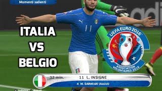 HD Euro 2016  Italia vs Belgio 01 Gioco di Gruppo PES 2016 FR 1080p60 [upl. by Ahseile]