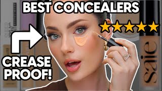 TOP 5 CREASE PROOF CONCEALERS ⭐ longwearing smoothes fine lines [upl. by Rosenwald]