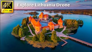 Lithuania  4K UHD Drone Tour Video [upl. by Atalya357]