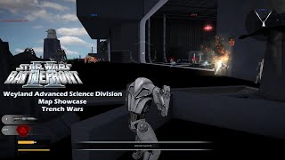 Star Wars Battlefront 2 Map Showcase Weyland Advanced Science Division Trench War [upl. by Ettinger]