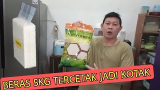 VACUUM SEALER DENGAN PLASTIK BIASA BERAS TERCETAK RAPI [upl. by Haymo]