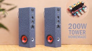 How to make 200W Professional Tower Speaker Box at home in Hindi 🔥 [upl. by Korrie]