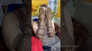 Bridal Mehndi Back Hand Hand backhandmehndi backhandmehndidesign bridalmehndi shorts mehndi [upl. by Jobey]