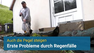 Erste Probleme💦 durch intensive Regenfälle [upl. by Hasila187]