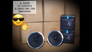 JL AUDIO C7650CW amp JL AUDIO DRC205 UNBOXING [upl. by Robers]