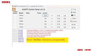 FIXED XAMPP Error MySQL shutdown unexpectedly  Repair Corrupted Database [upl. by Virendra]