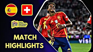 Spain VS Switzerland  Highlights  UEFA Nations League A  8 September 2024 [upl. by Fugazy931]