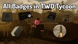 How to get All Badges in TWD Zombie Tycoon  ROBLOX [upl. by Bennion815]