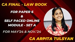 Important Update for CA Final New SyllabusPaper 6 amp Self Paced Online ModuleSet A  MayNov 2024 [upl. by Hassett]