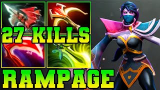 Rampage  27 Kills TA  Templar Assassin Dota 2 New Meta 737 Guide Carry Pro Gameplay Item Build [upl. by Iva]