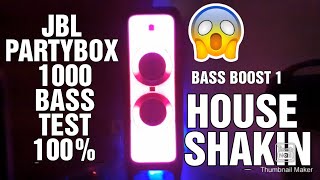 JBL Partybox 1000  Bass Test House shaking😱😱 [upl. by Ecydnak]