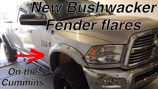 New Bushwacker Colormatch Fender flares on the 2015 Ram 3500 Cummins [upl. by Zullo]