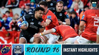 Munster v Glasgow Warriors  Instant Highlights  Round 16  URC 202223 [upl. by Hosea]