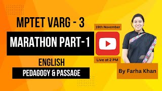 MPTET Varg 3 English Marathon Class Englitgrambyfarhakhan [upl. by Stauder]