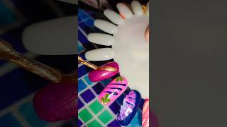 Magenta and golden nail art  nail art design beauty nails art shorts viralshorts viral [upl. by Malvia45]