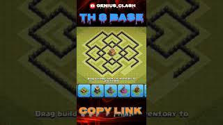 New TH 8 Base Link clashofclans coc th8 baselink gaming warbase shorts [upl. by Nalyr]