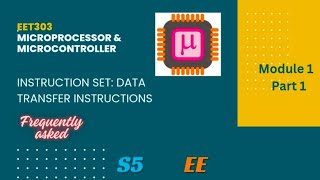 8085 Instruction set Malayalam data transfer instructions  frequently asked Module 1 EET303 [upl. by Norehc]