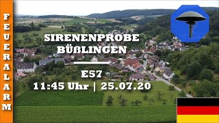 Sirenenprobe Büßlingen  E57  250720  Feueralarm [upl. by Enairb951]