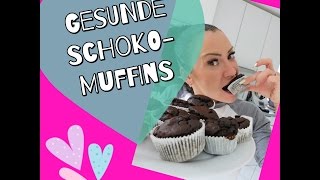 Gesunde SchokoMuffins 😋 Ohne ZUCKER amp ohne MEHL 🍩👌🏼 [upl. by Ardek]