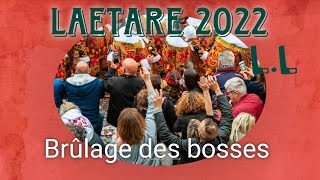 Laetare La Louvière 2022  clôture brûlage des bosses [upl. by Raskin]