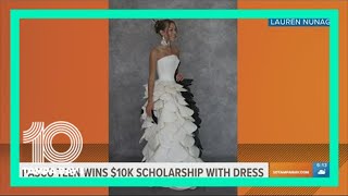 Pasco teens dress made out of duct tape wins 10000 grand prize scholarship [upl. by Columbine]