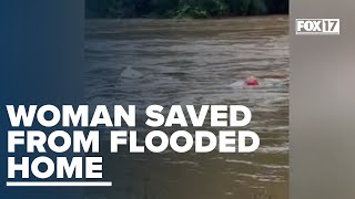 VIDEO Dramatic water rescue in Western North Carolina ends in heartwarming story [upl. by Yacano]