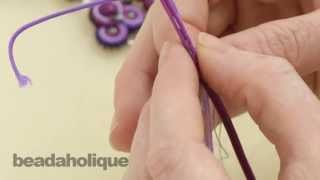 How to do Soutache Bead Embroidery Part 1 How to Make a Shaping Stitch [upl. by Nomelif]