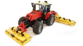 Lego Massey Ferguson tractor with butterfly grass mower [upl. by Joete947]