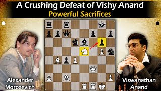 A Crushing Defeat of Vishy Anand  Morozevich vs Anand 1995 [upl. by Artinahs]