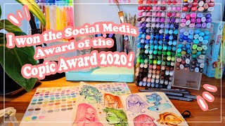 Copic Award 2020  drawing session 09 ✨🌸 [upl. by Ardme]